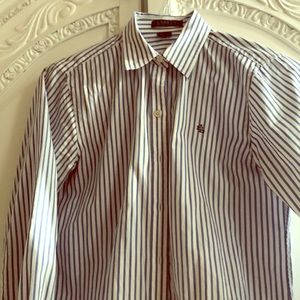 Ralph Lauren S button up blue&white stripe shirt